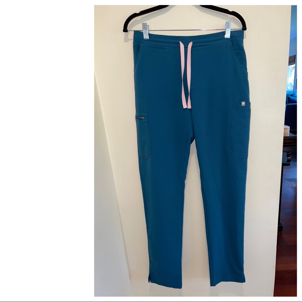 FIGS Womens Dark Green Yola Skinny Scrub Drawstring